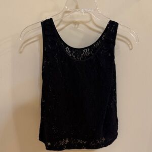 Elegant Black Lace Women's Top